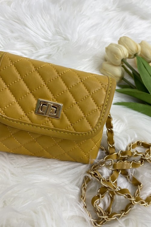 Quilted Çanta sarı