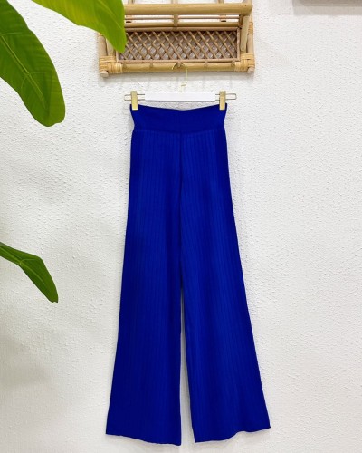 Paraf Triko Pantolon saks mavisi