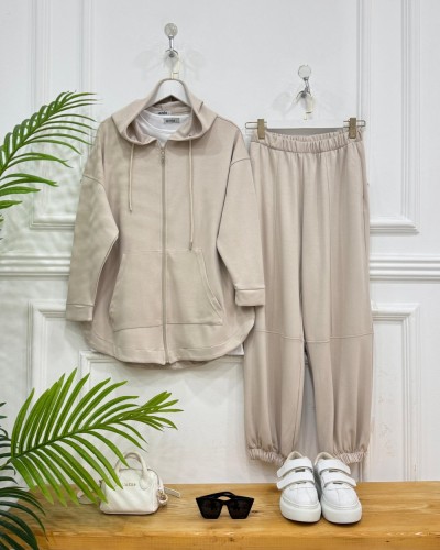 Zişu Oyşo İkili takım bej