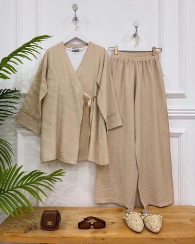 Bonita Kimonalı İkili Takım bej