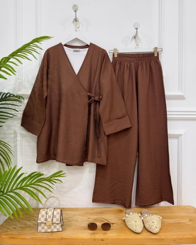 Bonita Kimonalı İkili Takım kahve