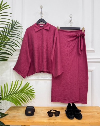 Siera ikili takım bordo