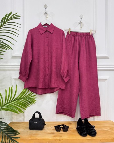 Rafia ikili takım bordo