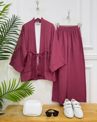 Gizila  ikili takım bordo