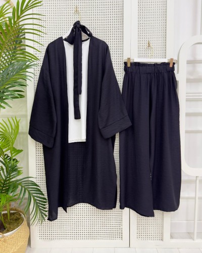 First Abaya Takım siyah