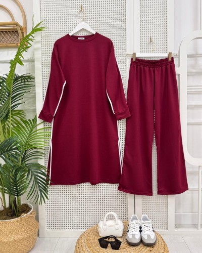 Long  İkili Takım bordo