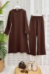 Long  İkili Takım Kahverengi