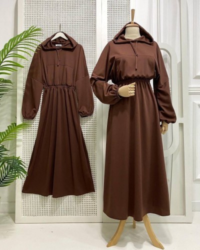 Lara Elbise kahverengi