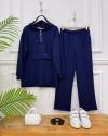 Ejla taşlı ikili Takım lacivert