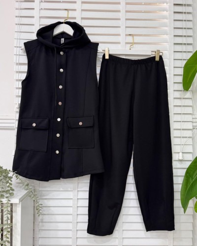 Erva ikili Takım siyah