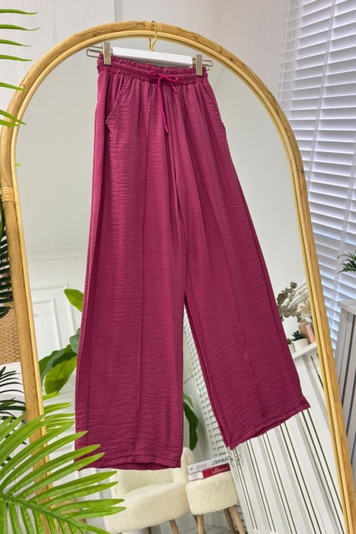 Velda pantolon bordo