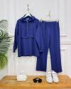 Ejla taşlı  ikili Takım indigo 