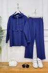 Ejla taşlı  ikili Takım indigo 