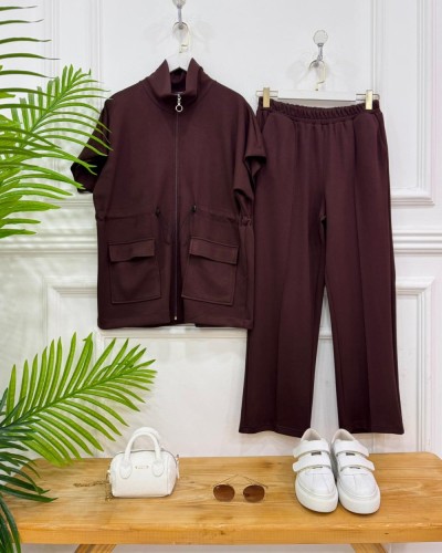 Jaren Oyşo ikili Takım kahverengi