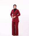 Layza ceketli İkili takım bordo