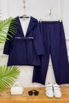 Layza ceketli İkili takım lacivert
