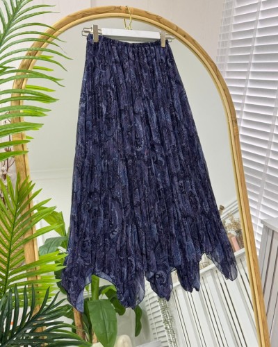 Tuğsem Şifon Etek mavi