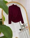 Lisa drapeli bluz bordo