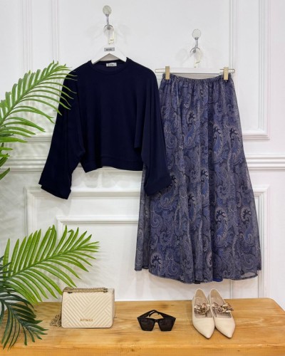 Melina ikili kombin  lacivert