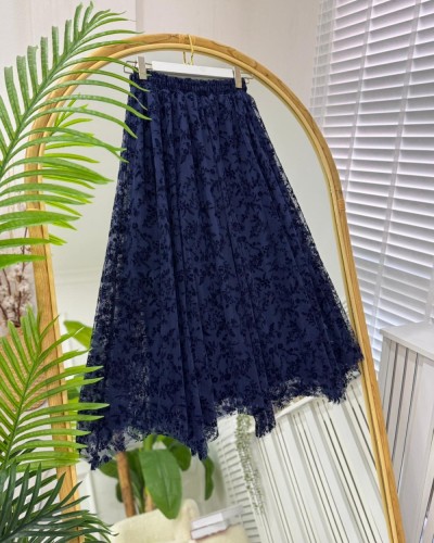 Fiona Tül Etek lacivert