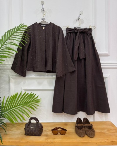 Diamond İkili Takım kahverengi