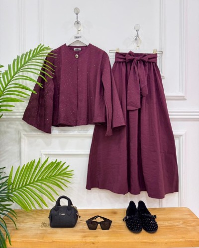 Diamond İkili Takım bordo