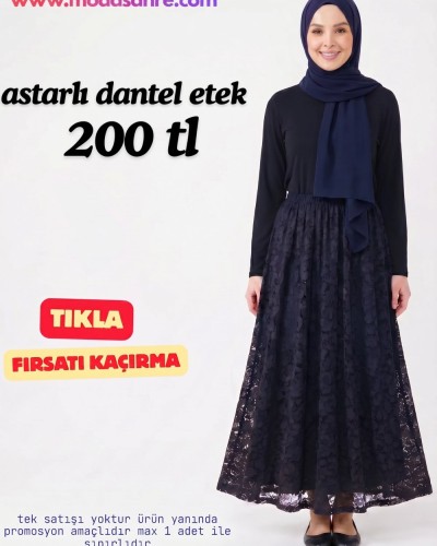 Lili Dantel Etek lacivert