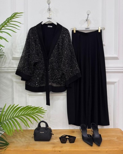 Zen Üçlü takım siyah