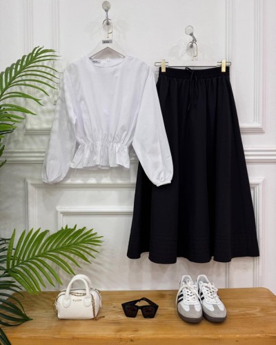 Asel İkili kombin siyah