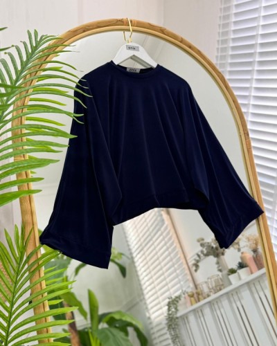 Mişa Yarasa Bluz  lacivert