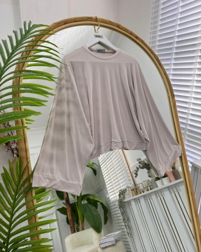 Mişa Yarasa Bluz  bej