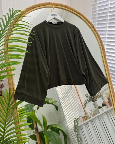 Mişa Yarasa Bluz  haki