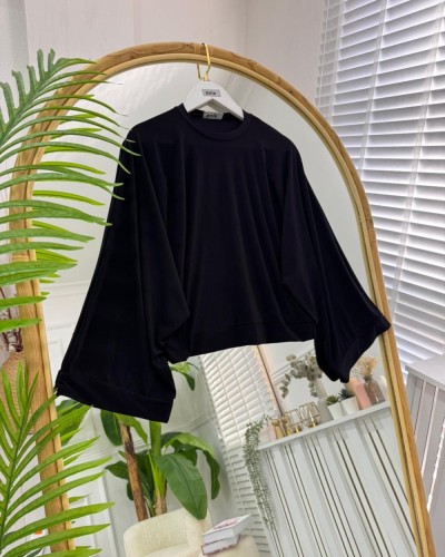 Mişa Yarasa Bluz  siyah