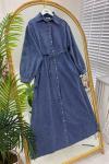 Westa Gömlek Elbise mavi