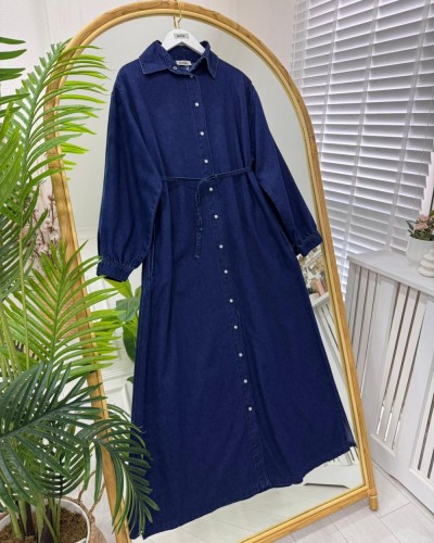 Westa Gömlek Elbise lacivert