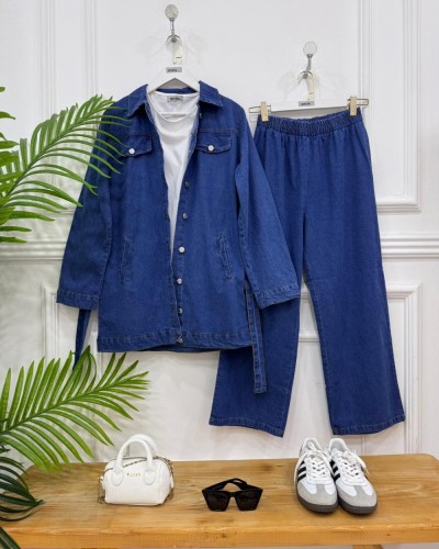 Jinda Kot  ikili Takım koyu mavi 