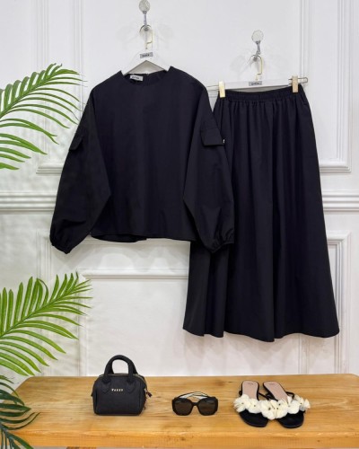 Lavanya ikili Takım siyah