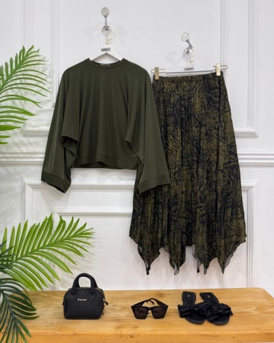 Nerta ikili Kombin yeşil