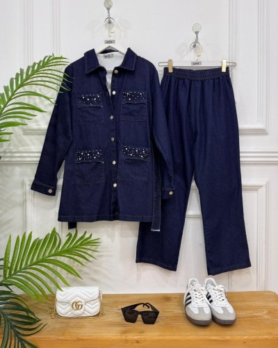 Belfü Kot ikili Takım lacivert