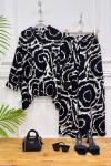 Batik viskon  ikili takım siyah vsk01
