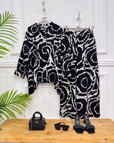 Batik ikili takım siyah