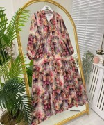 Pastel Elbise Nar Çiçeği