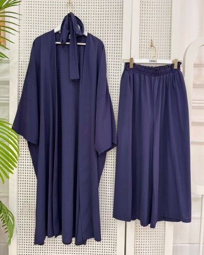 Liyan Abaya takım lacivert