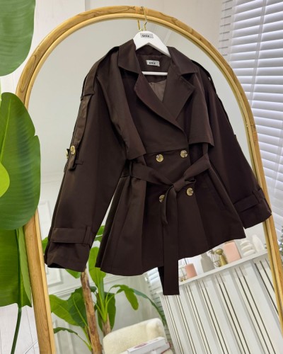 Stil Trench kahve