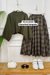 plaid haki kazak,haki etek nx1