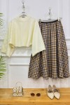 plaid ekru kazak,vizon etek nx1
