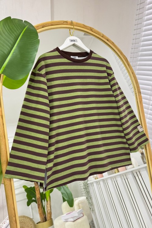 Lumi Sweat Kahve/Yeşil
