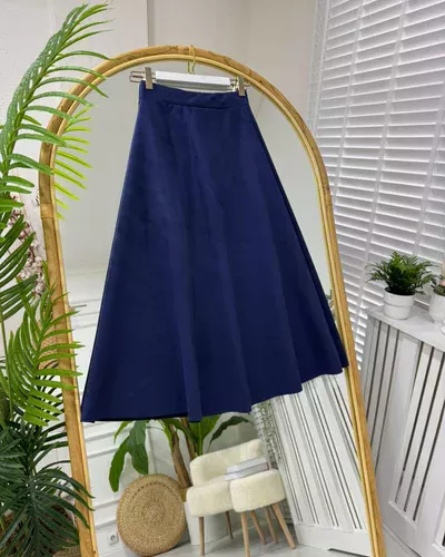 Mitra Süet  Etek lacivert